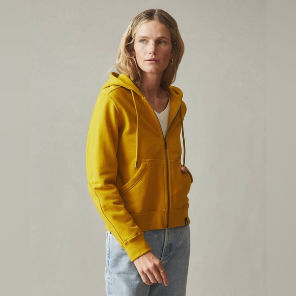 NEW American Giant Women's Relaxed Classic Full Zip Jacket in Golden Palm, Small - Picture 3 of 13